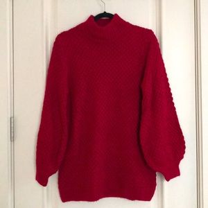 SOLD Balloon Sleeve Long Knit Sweater